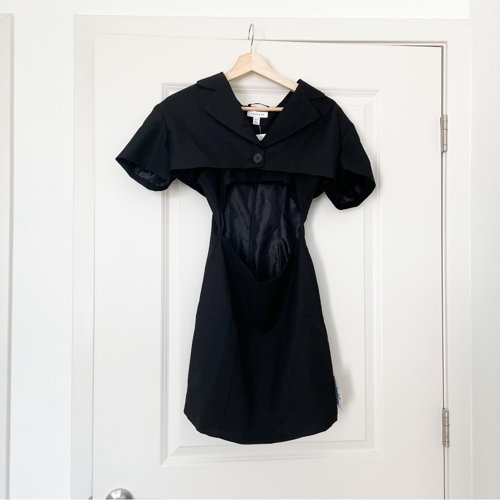 TOPSHOP • cutout detail blazer dress